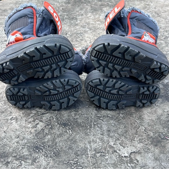 SOREL Toddler Winter Boots | Waterproof Winter Snow Boots | Grey Orange | Size 7 - Picture 14 of 16